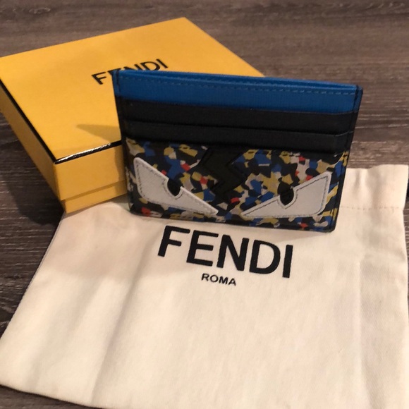 fendi eyes card holder